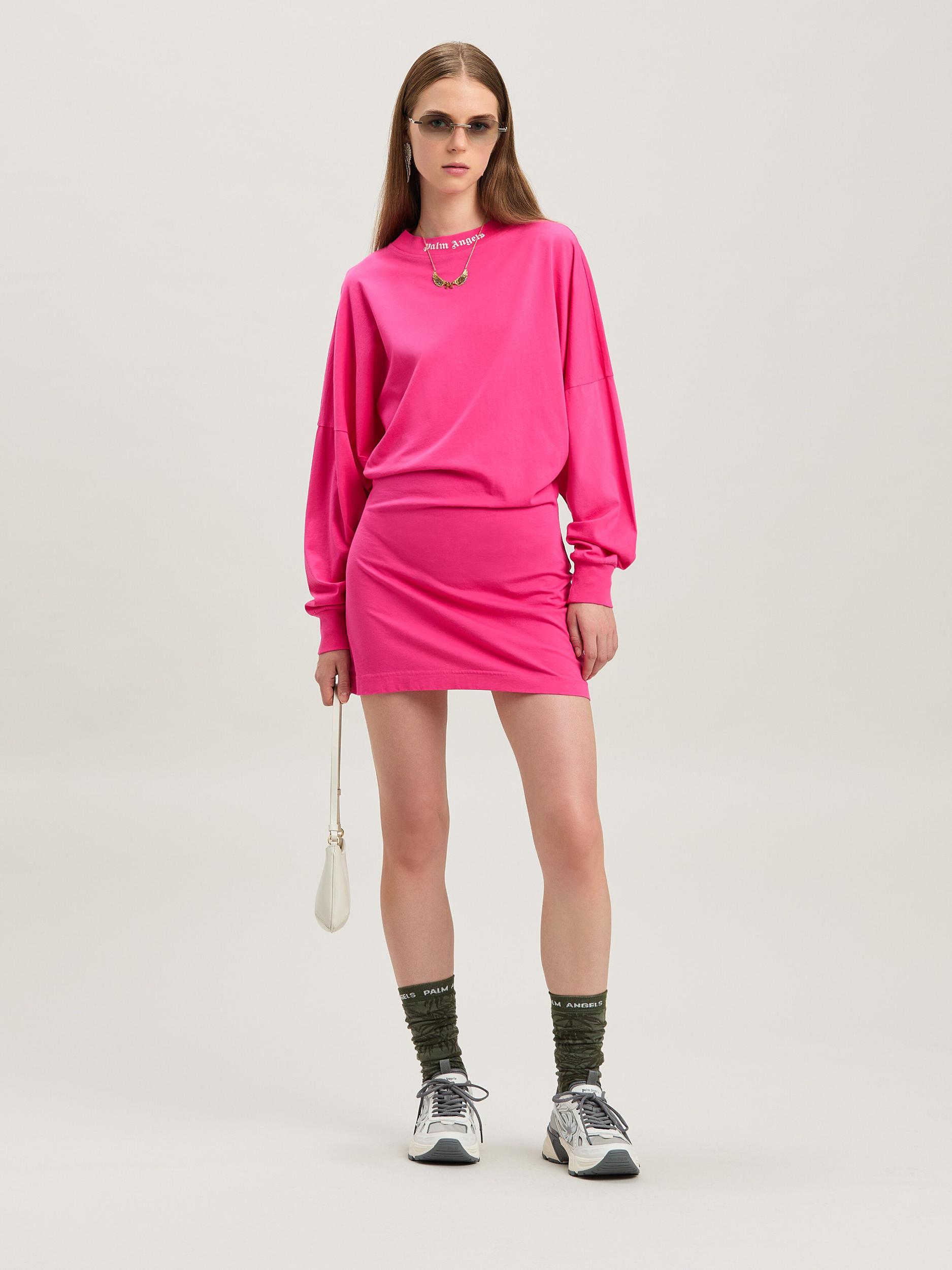 B CURVED LOGO MINI TEE DRESS FUCHSIA - S Product Image