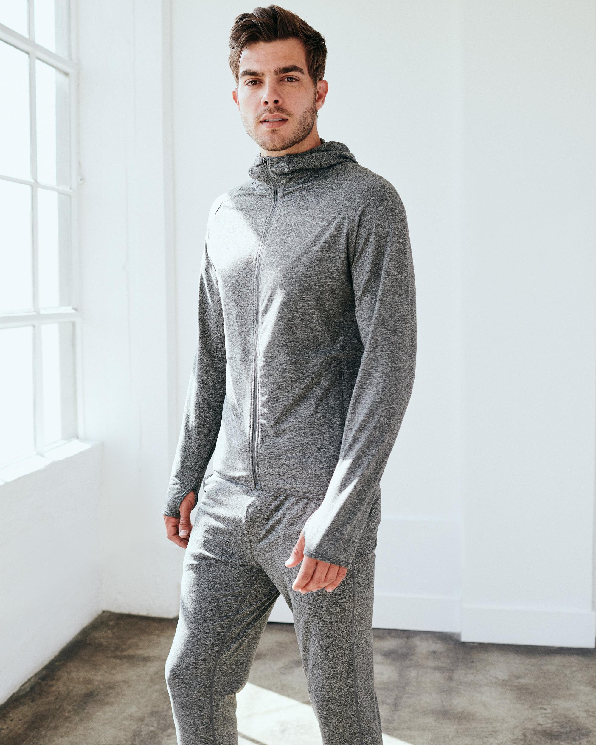 Quince | Men's Super Soft Performance Zip Hoodie Flowknit Activewear, Recycled Polyester Product Image