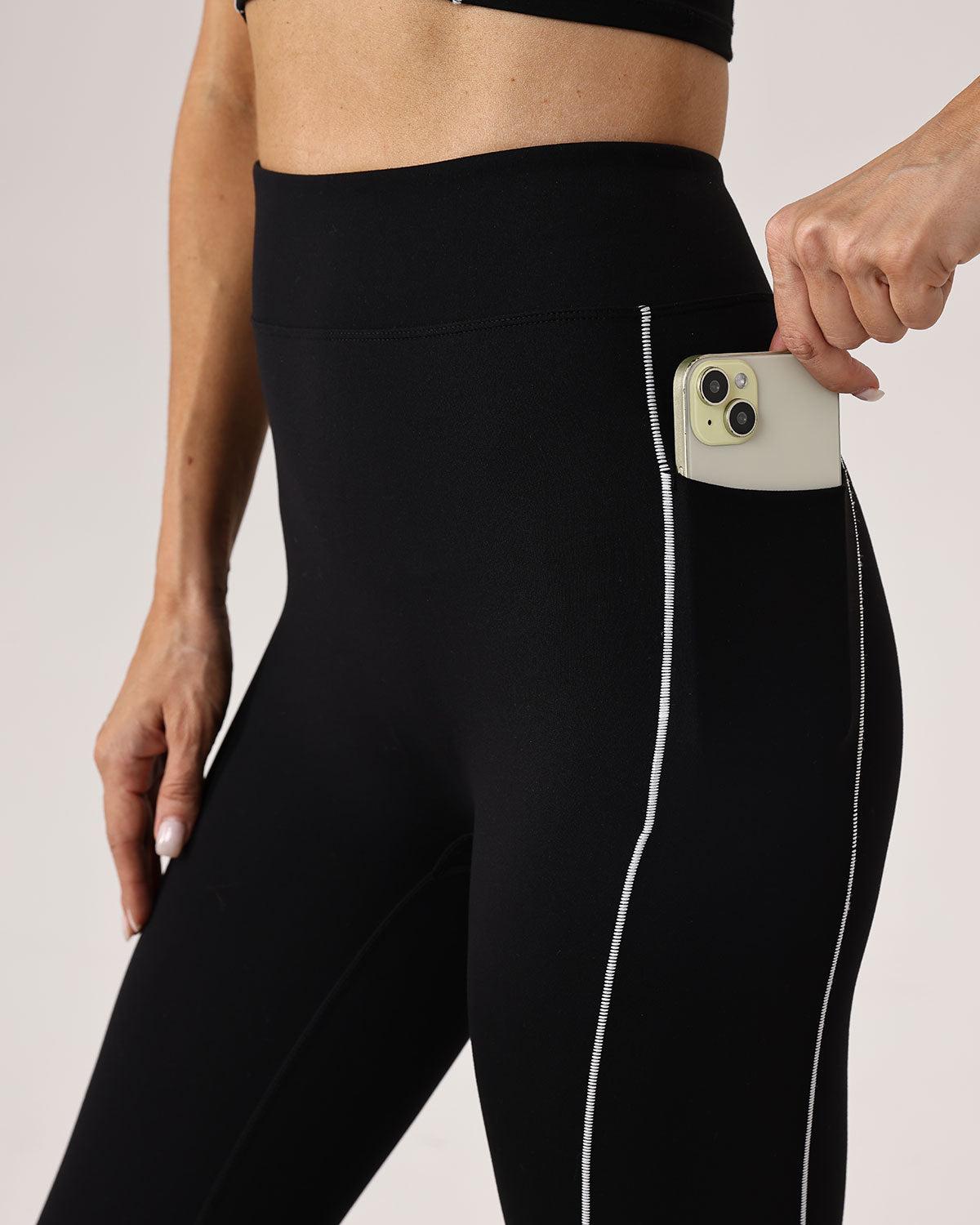 Black High Waisted Yoga Leggings Product Image