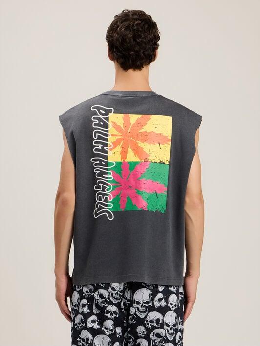 Palm Leaf Distressed Tank Product Image