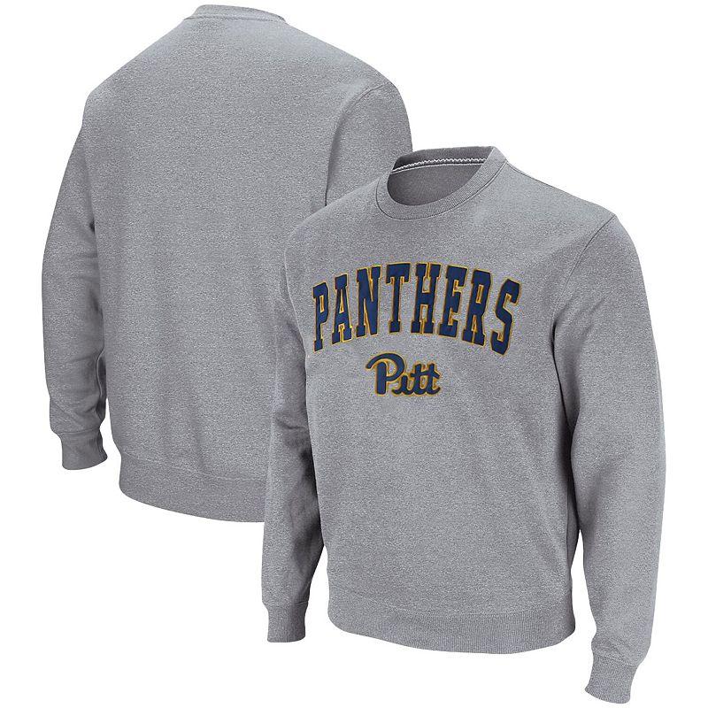 Men's Colosseum Heathered Gray Pitt Panthers Arch & Logo Sweatshirt,  Product Image