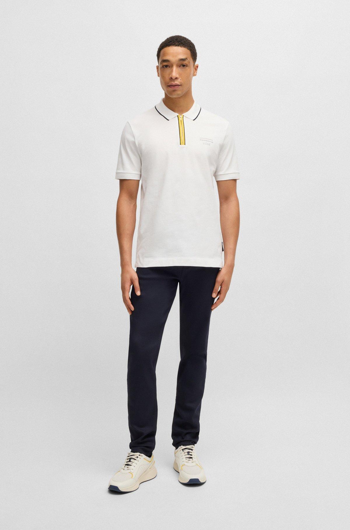 Porsche x BOSS stretch-cotton polo shirt Product Image