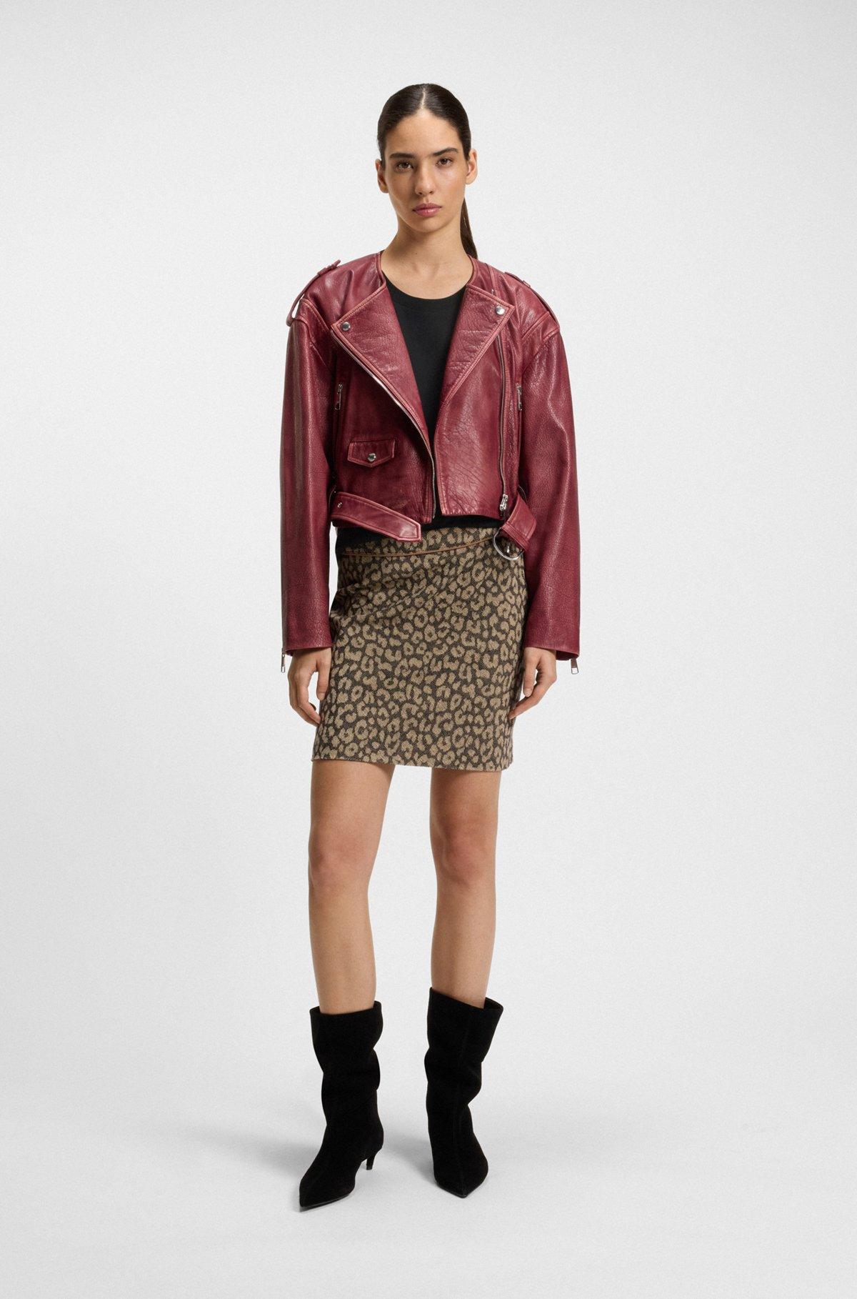 BOSS - Cotton-jersey top with crystal logo - Black Product Image