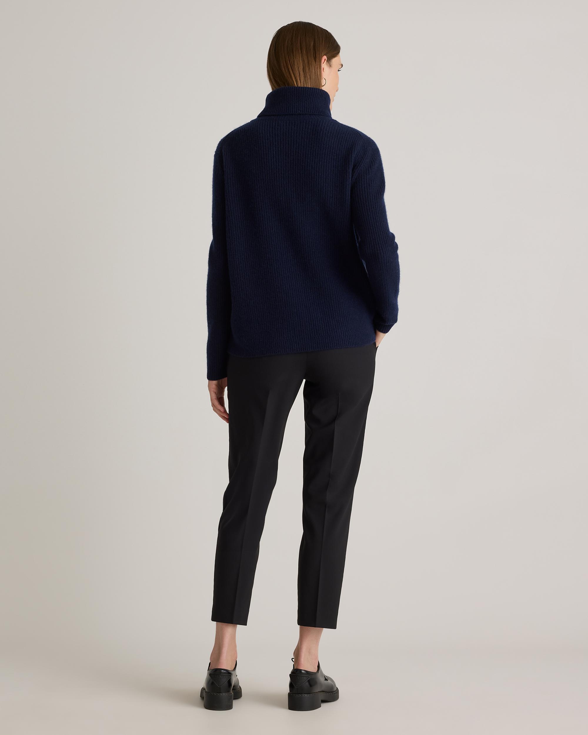 Quince | Women's Mongolian Cashmere Fisherman Turtleneck Sweater Size XL Product Image