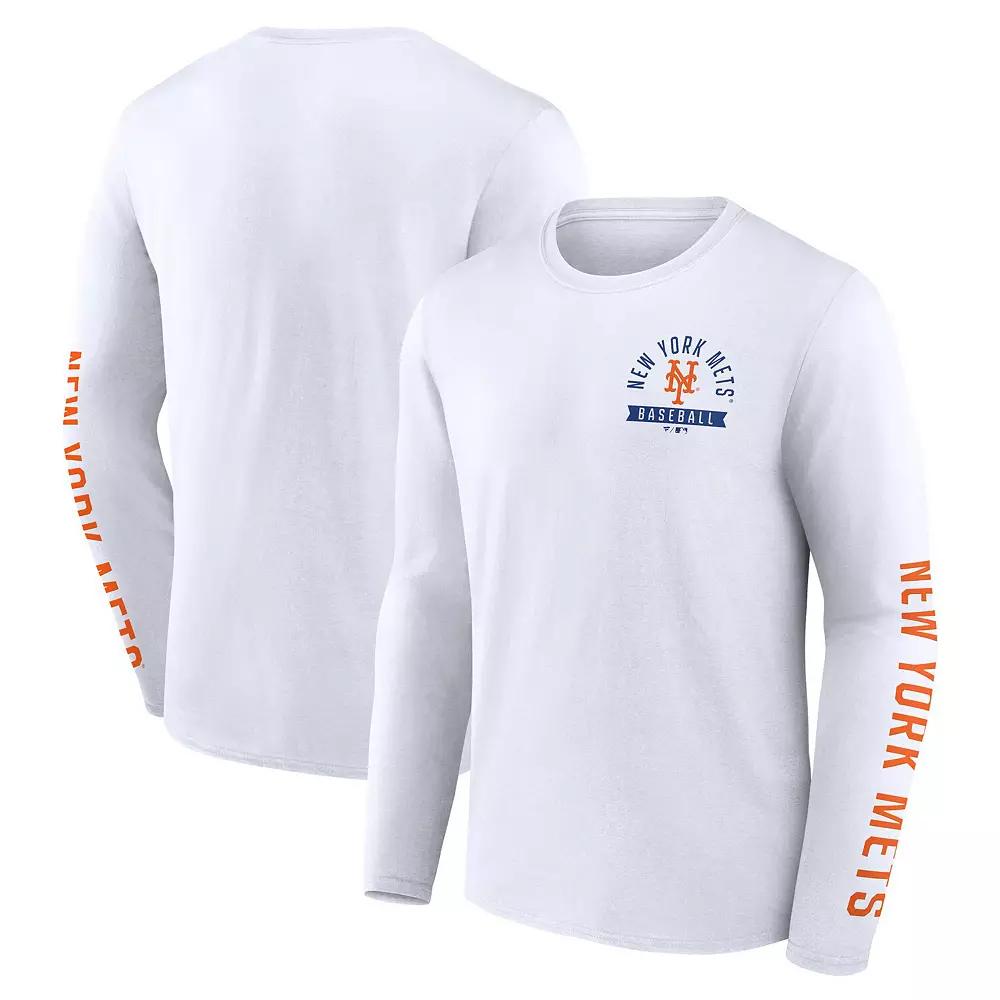 Mens Fanatics New York Mets Press Box Long Sleeve T-Shirt Product Image