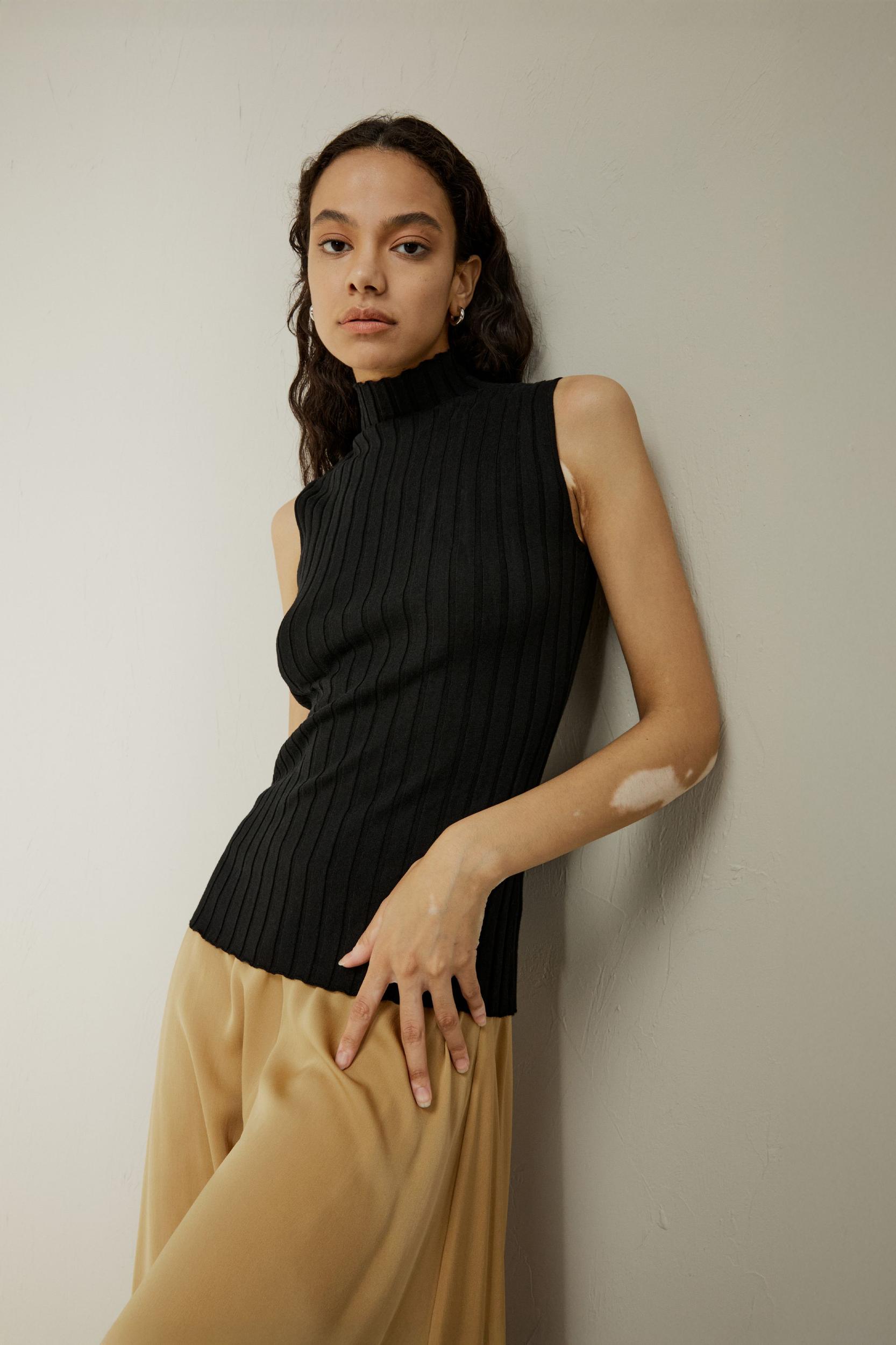 Silk-Cashmere Blend Knit Top Product Image