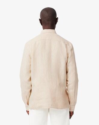 Regular Fit Striped Linen Shirt Product Image