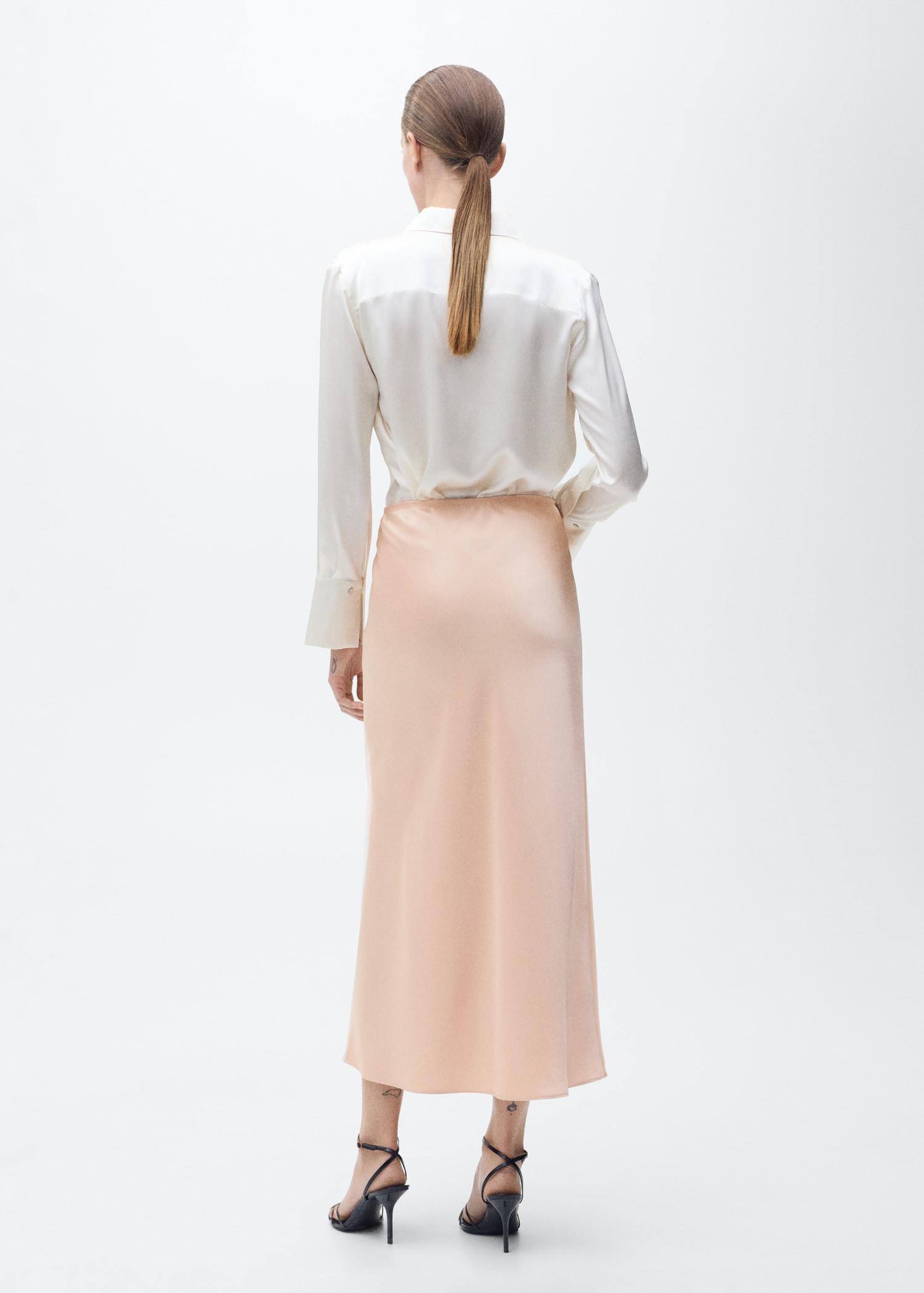 Midi satin skirt - Women | MANGO USA Product Image