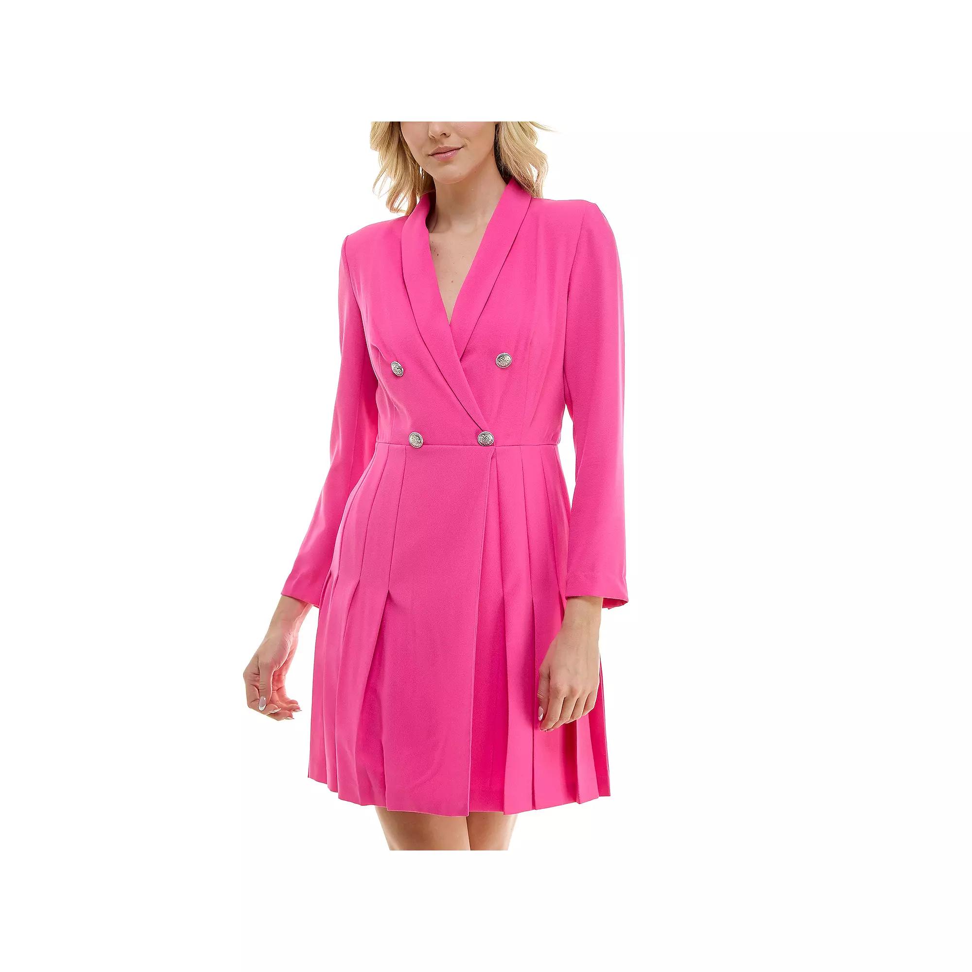 Women's Taylor Pleated Skirt Crepe Dress,  Product Image