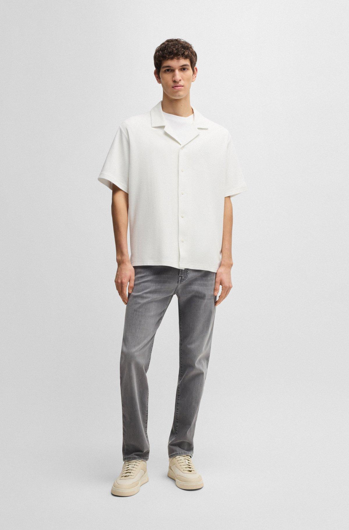 Relaxed-fit shirt in waffle cotton Product Image