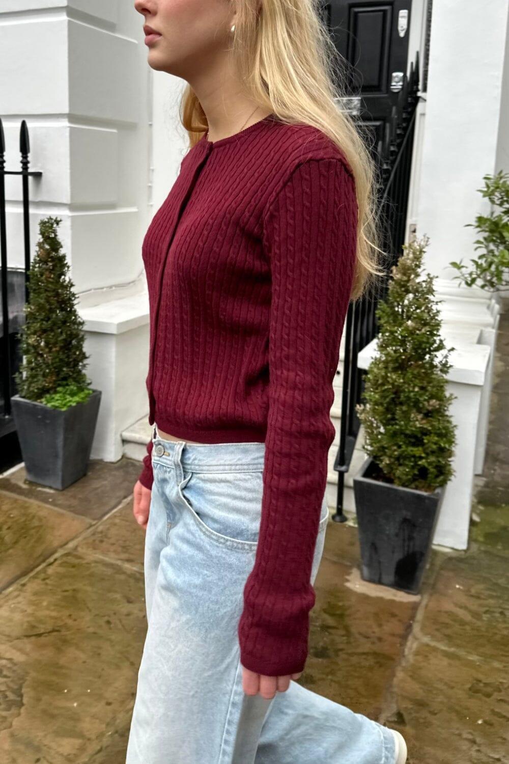 Zoe Cable Knit Cardigan Product Image