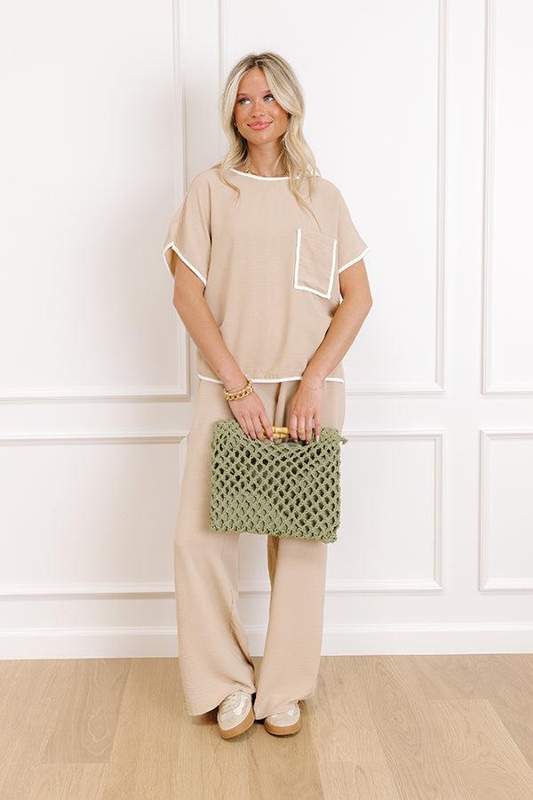 Upper East Ease Shift Top In Iced Latte Product Image