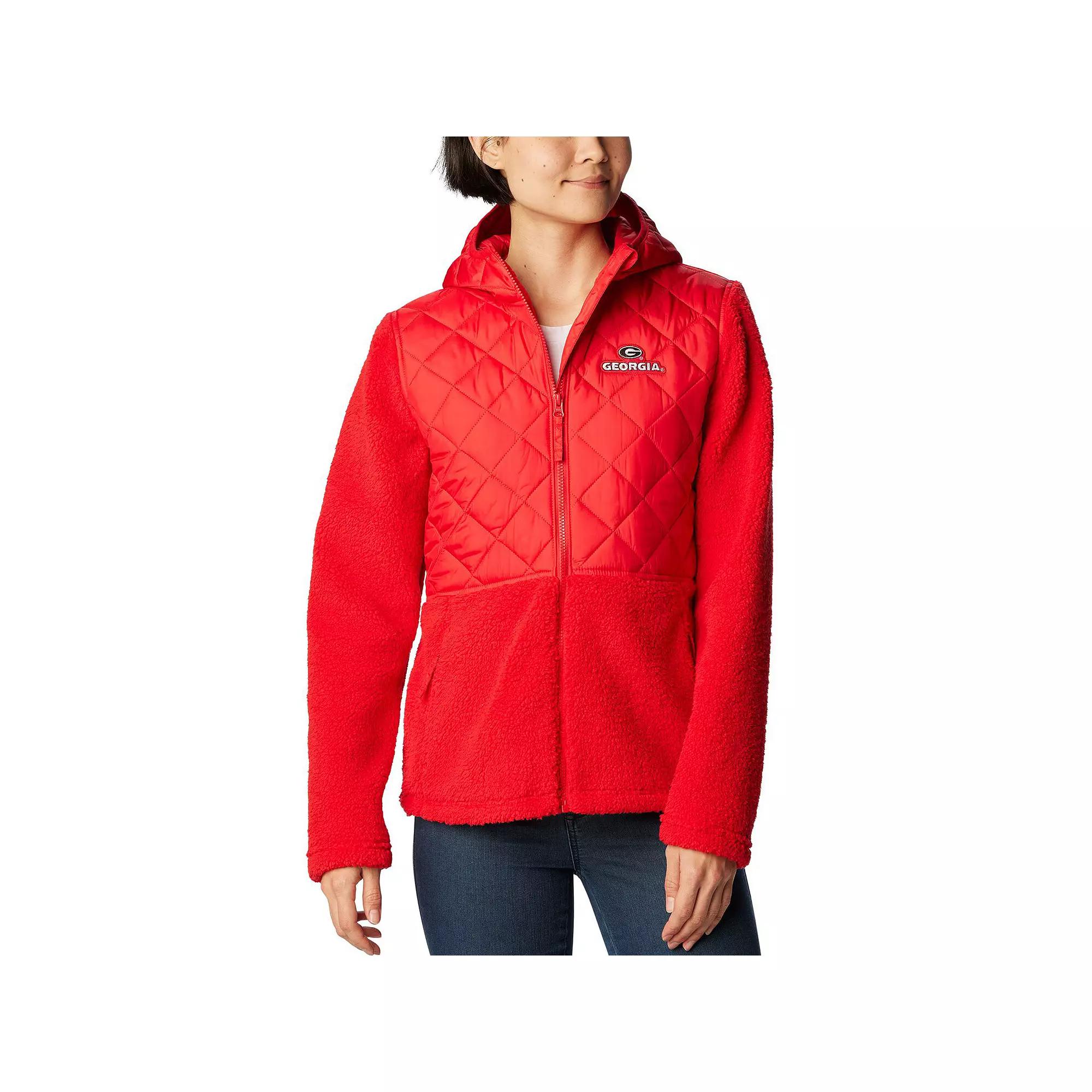 Women's Columbia Red Georgia Bulldogs Crested Peak Sherpa Full-Zip Jacket, Size: Small Product Image