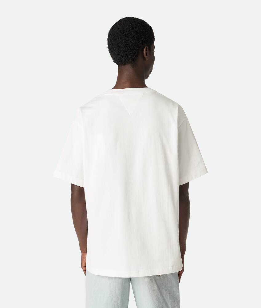 Men's Cotton Printed Jersey T-Shirt in White Product Image