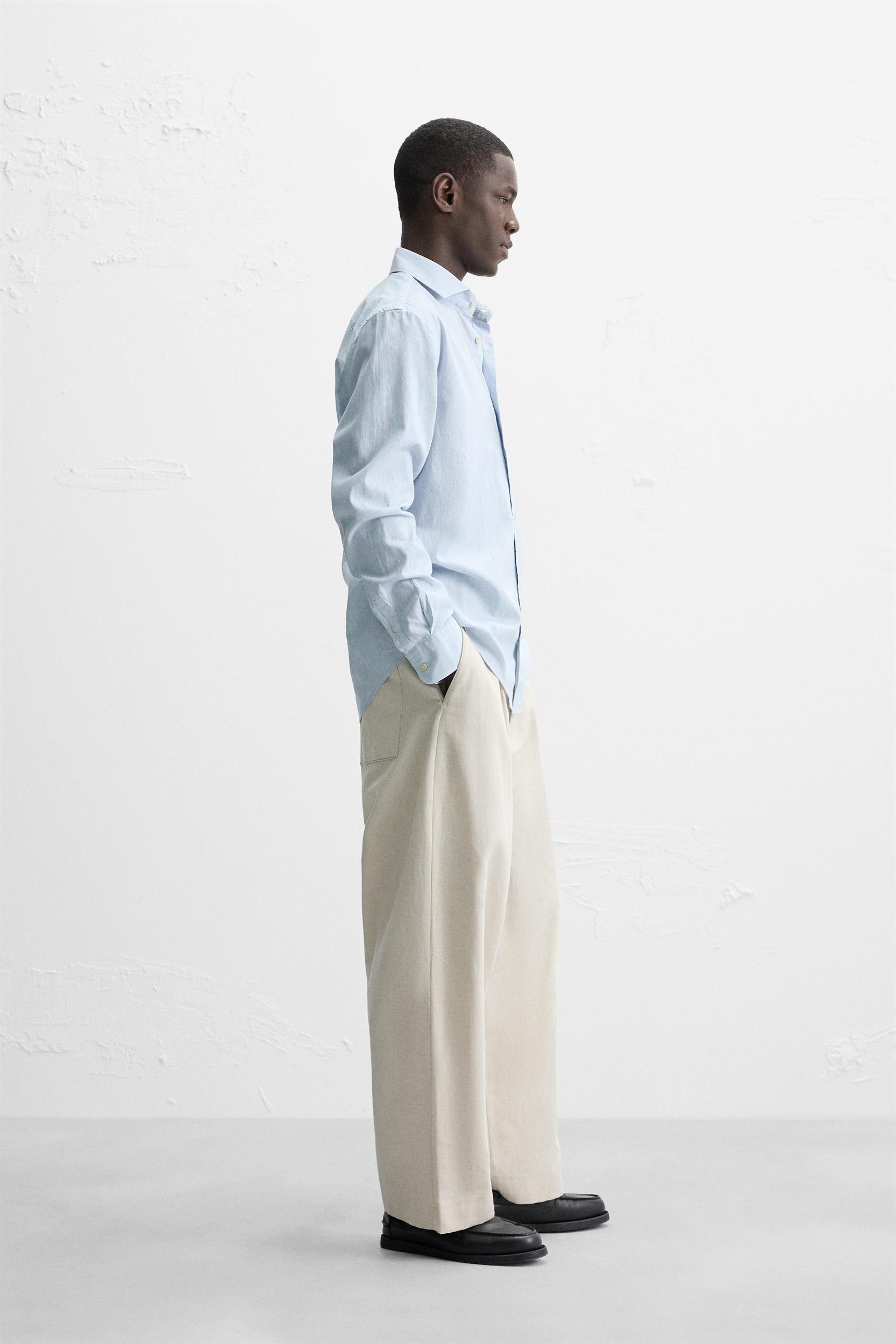 TEXTURED STRIPED SHIRT Product Image