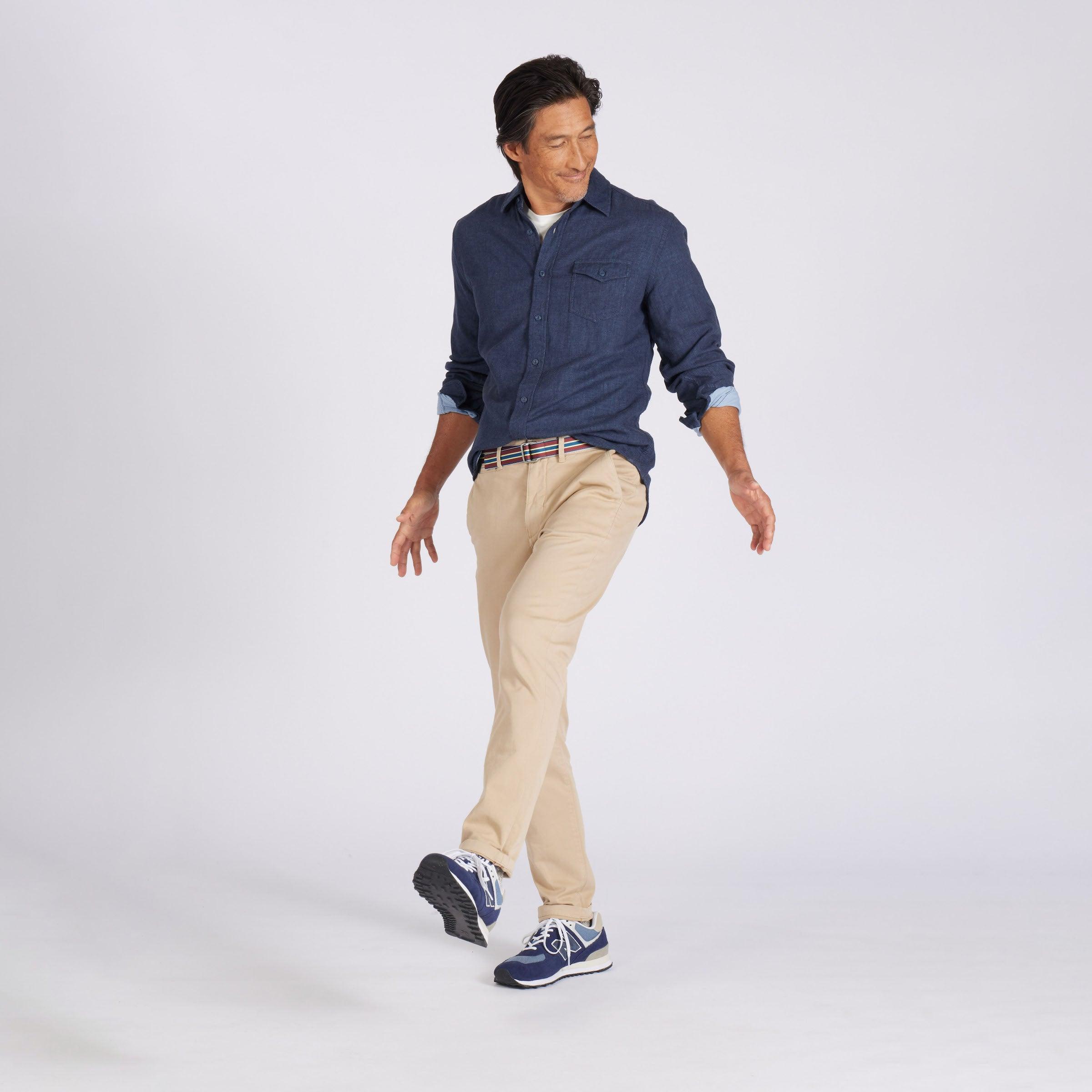 Hattox Double Cloth Shirt - Navy Heather Product Image