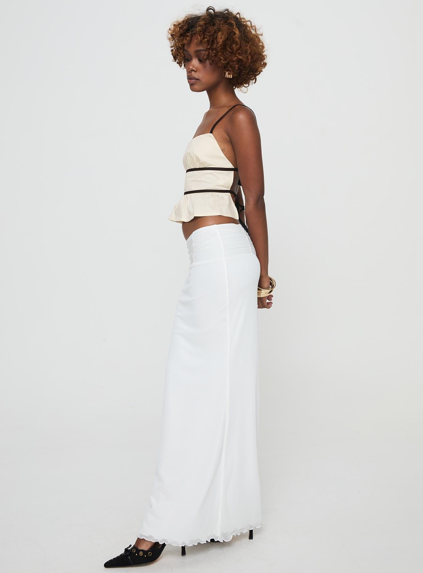 Meredith Maxi Skirt White Product Image
