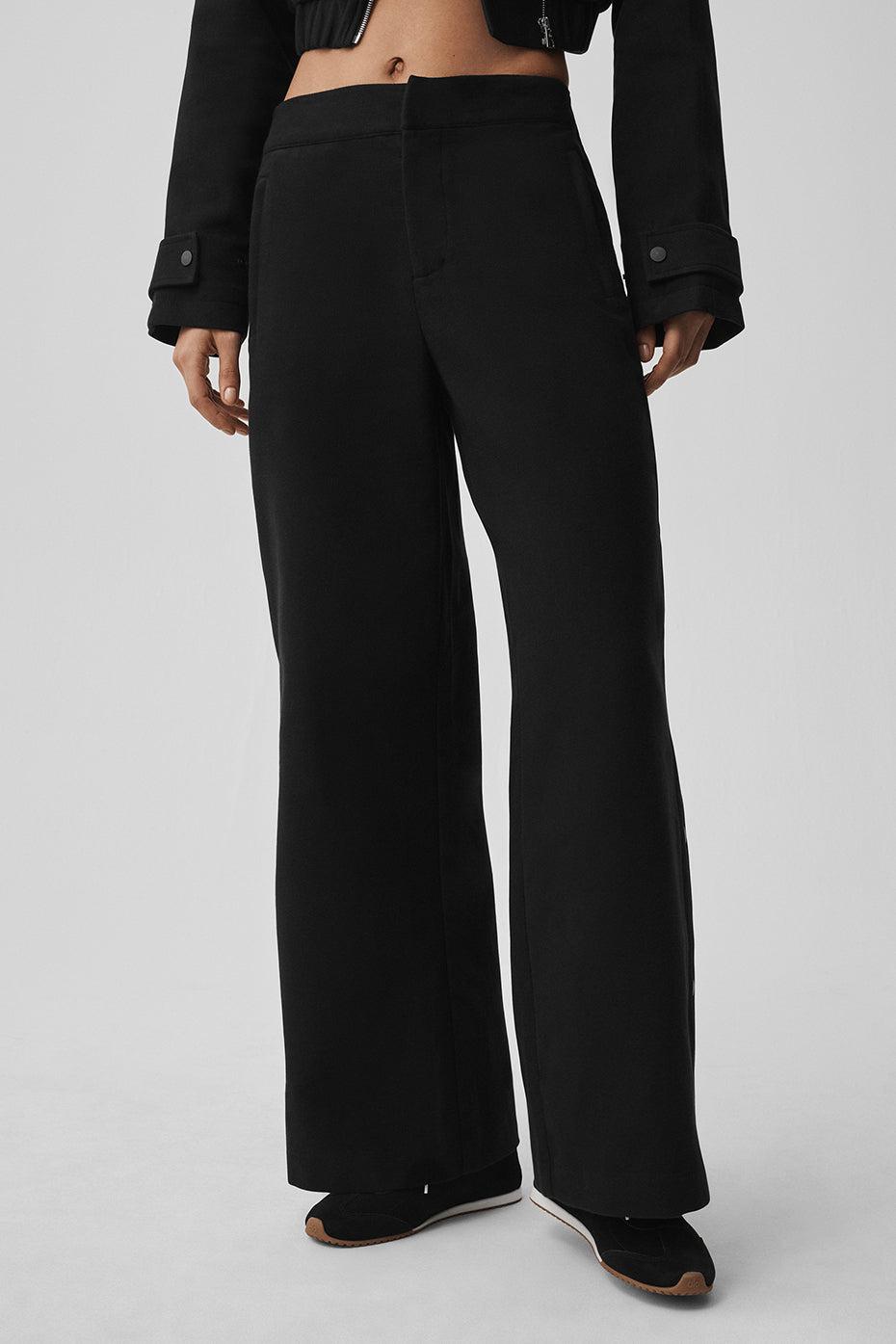 Mid-Rise Cosmopolitan Snap Pant - Black Product Image