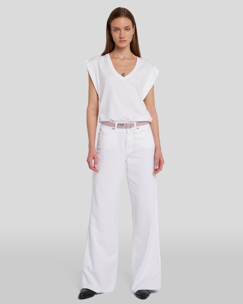 Ruched Sleeveless Tee Product Image