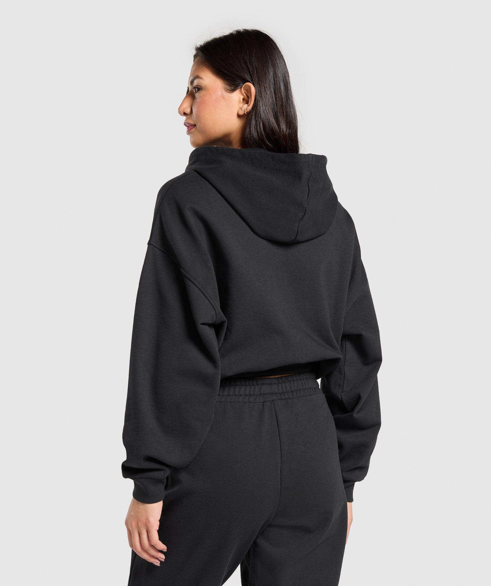 Gymshark Lifestyle Club Graphic Zip Up Hoodie - Black Female Product Image