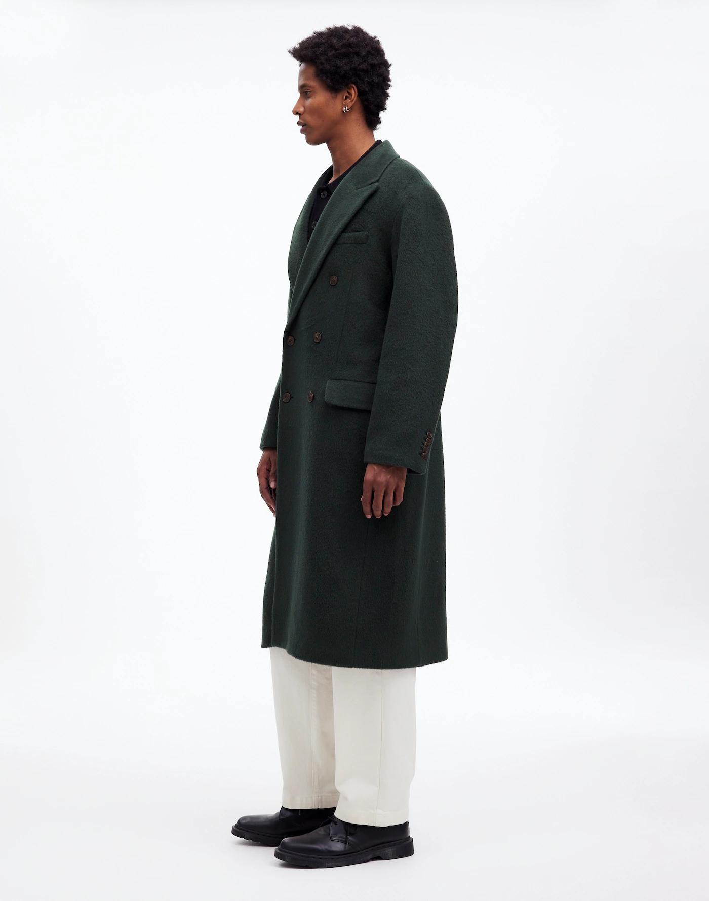 Double-Breasted Topcoat in Italian Alpaca-Wool Blend Product Image