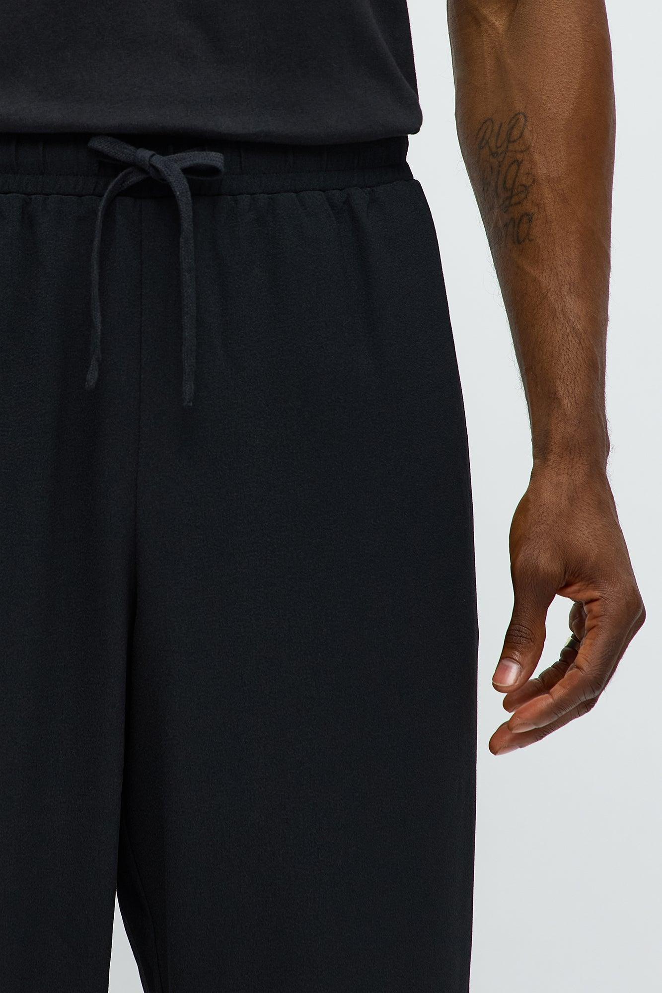 Golden Hour Straight Elastic Waist Trousers - Black Male Product Image