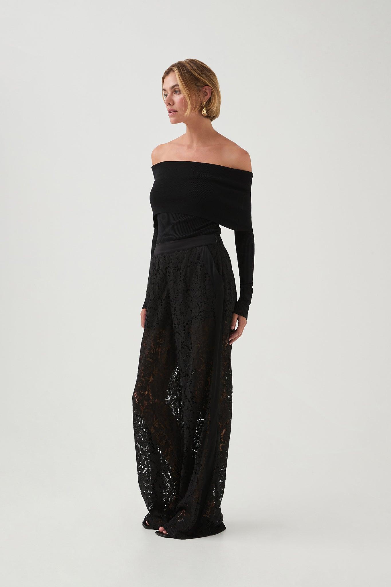 Fine Wool Cashmere Sweater | Dark Navy Product Image