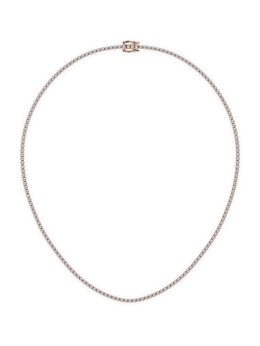 Womens 14K Rose Gold & Lab-Grown Diamond Tennis Necklace/5.00-20.00 TCW Product Image