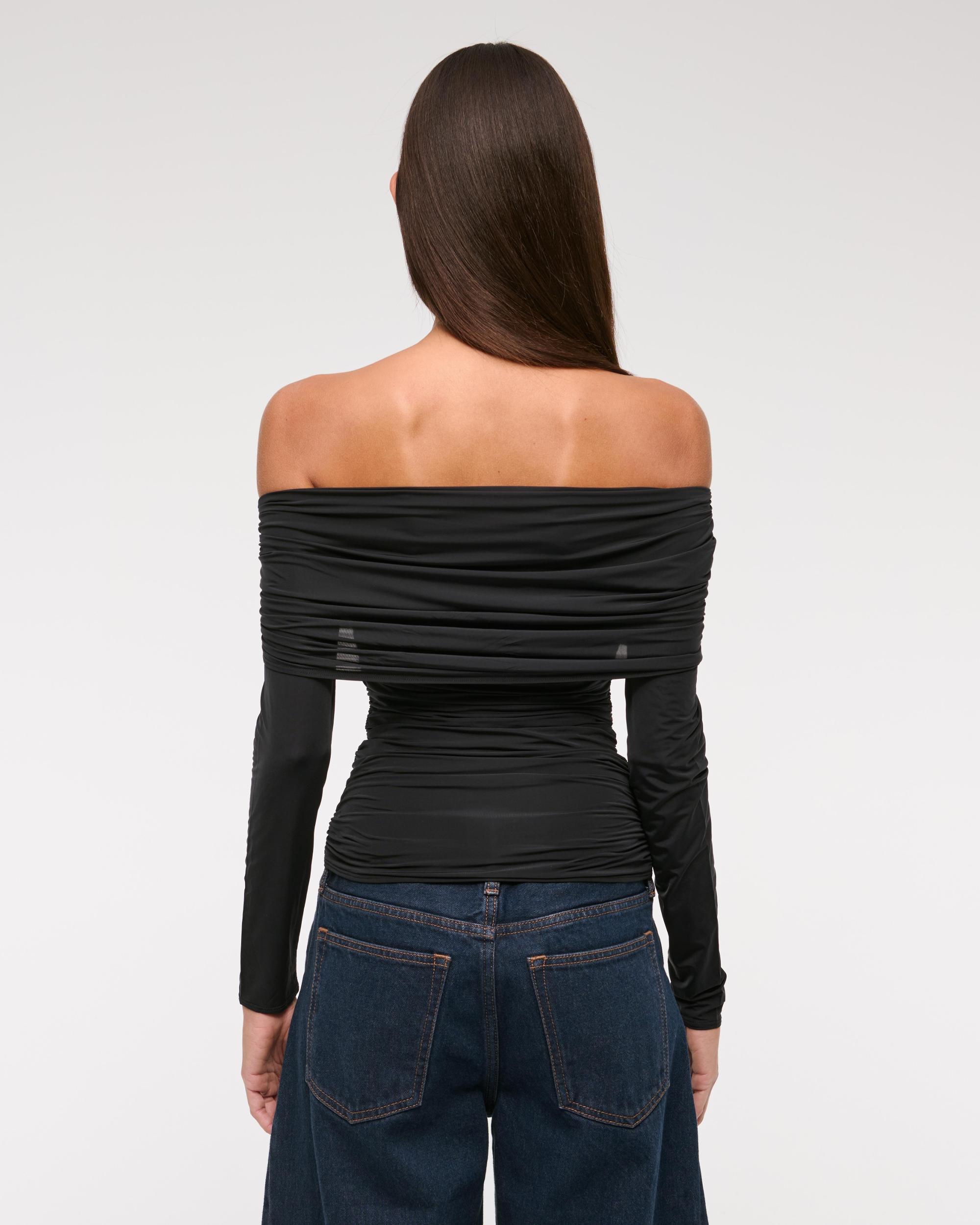 Asymmetrical Foldover Lace Top Product Image