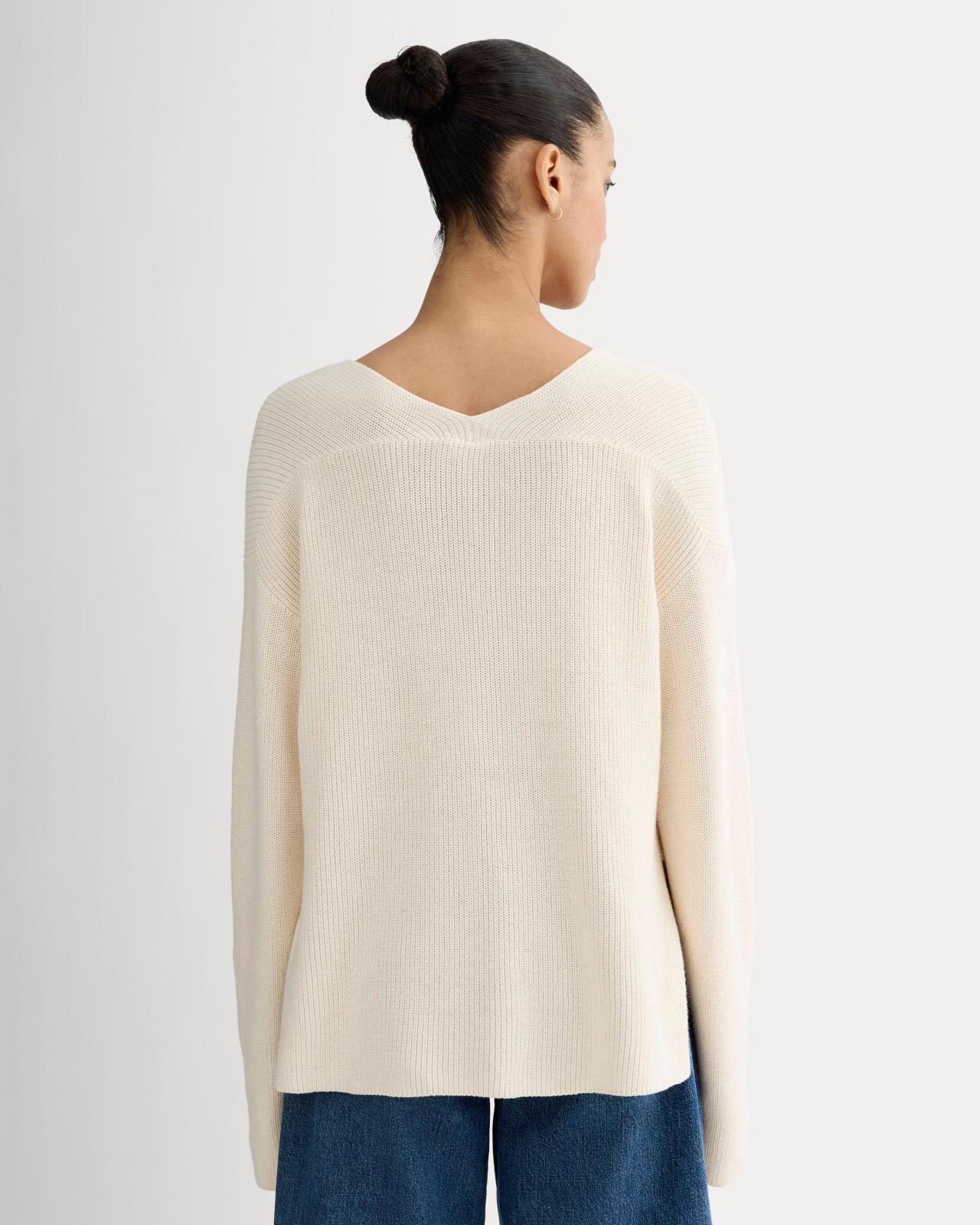Womens Slouchy V-Neck in Everyday Cotton T-Shirt by Everlane Product Image