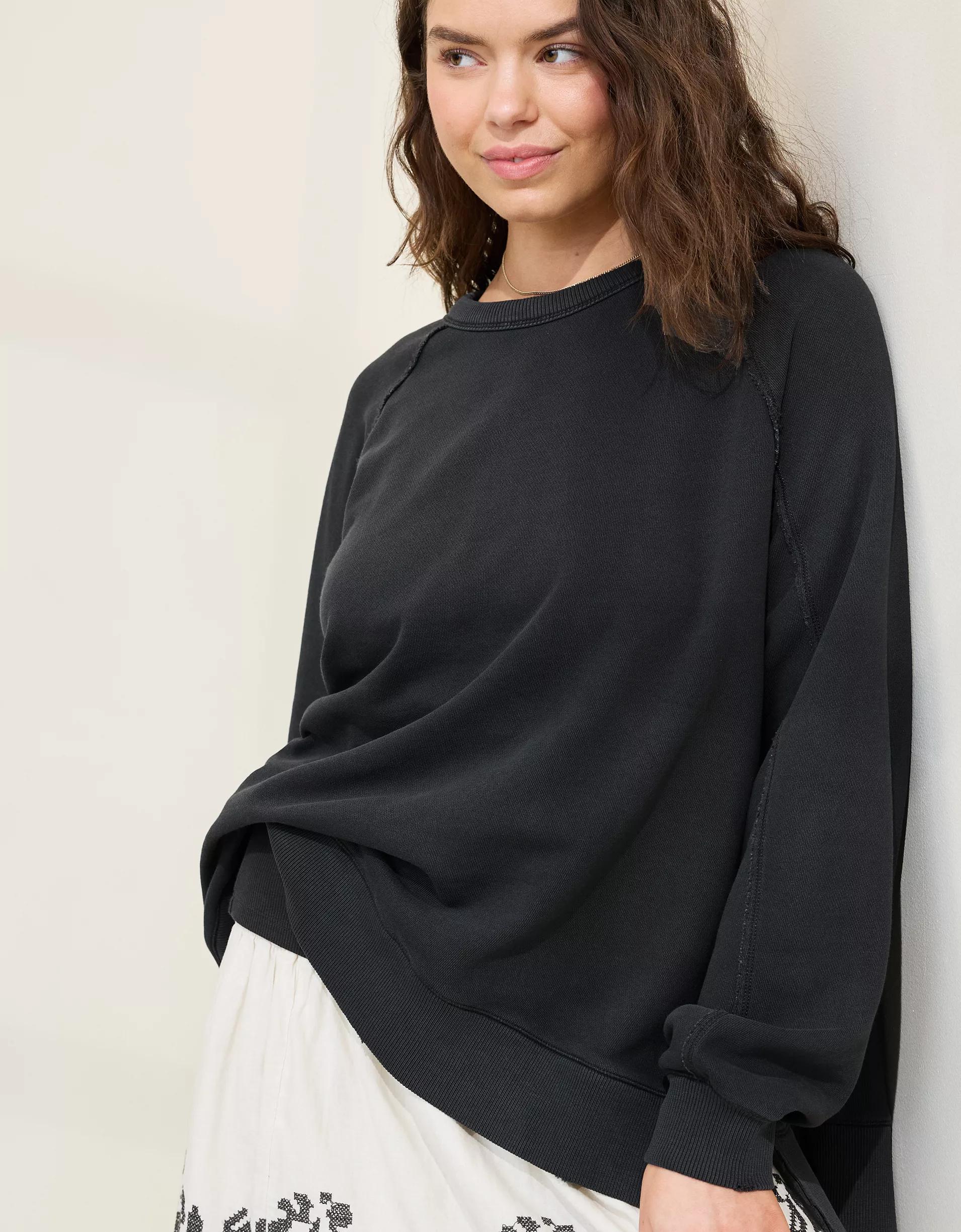 Aerie East West Crew Sweatshirt Product Image