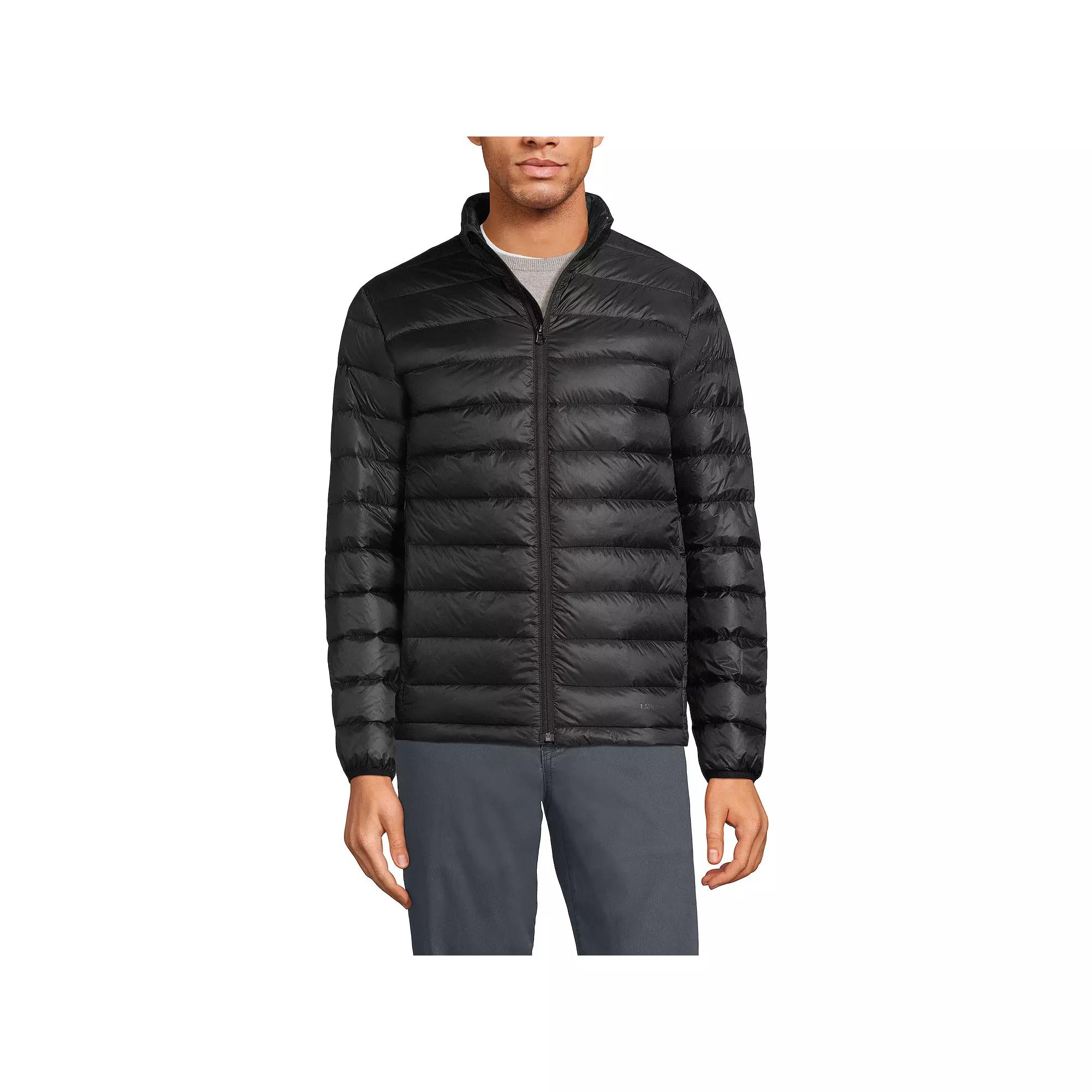 Men's Lands' End Wanderweight Down Mockneck Puffer Jacket,  Product Image