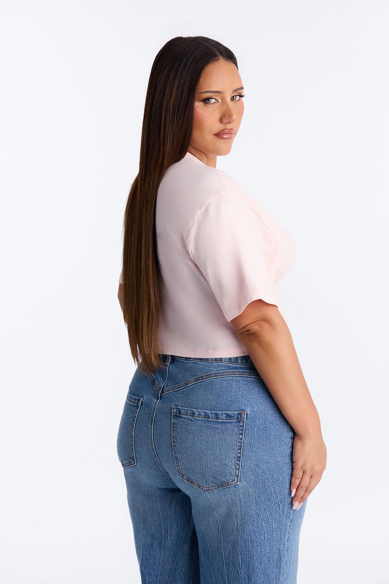 Bridesmaid Vibes Copped Tee - Pink Female Product Image