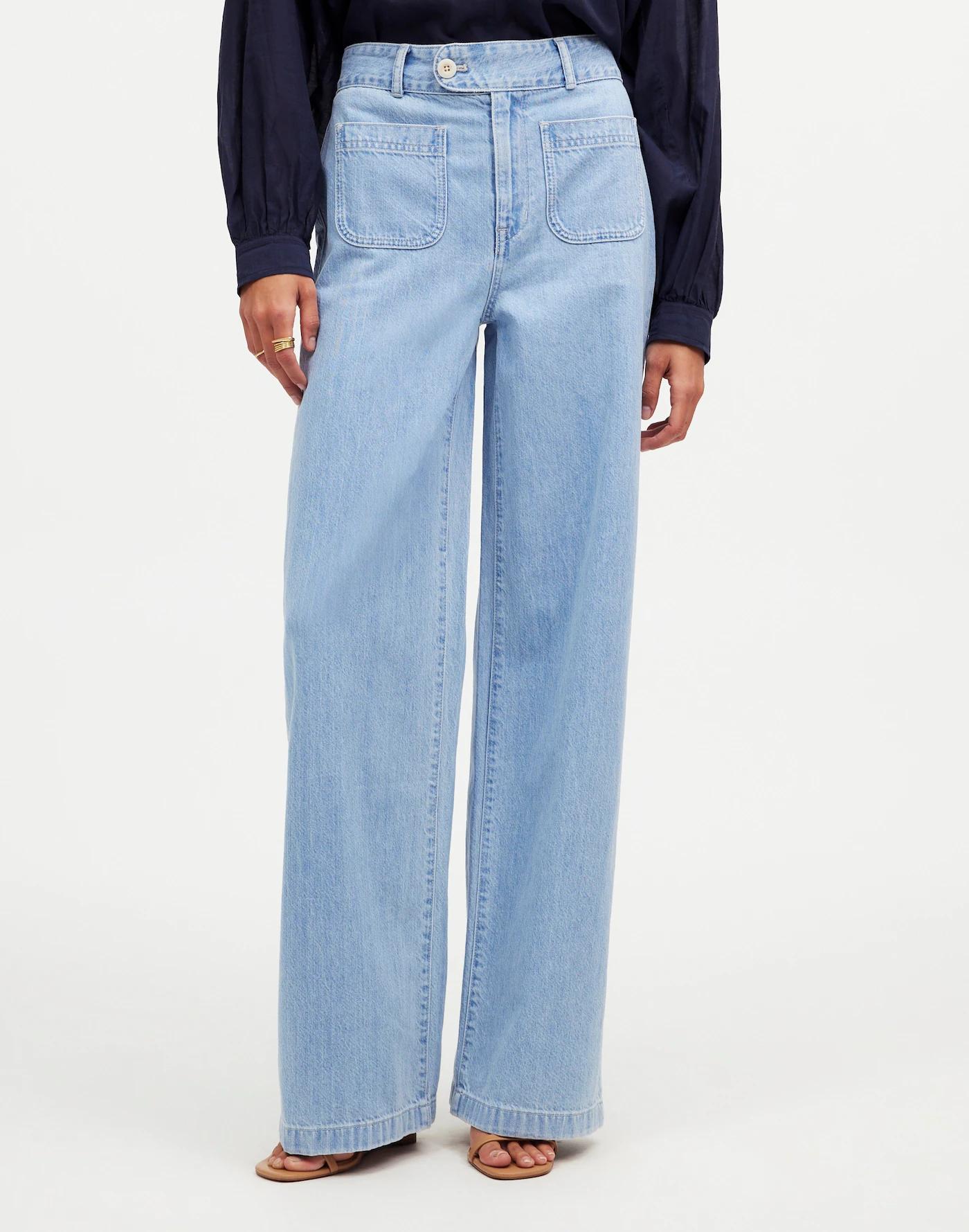 Baggy Straight Jeans in Bellridge Wash: Patch Pocket Edition Product Image
