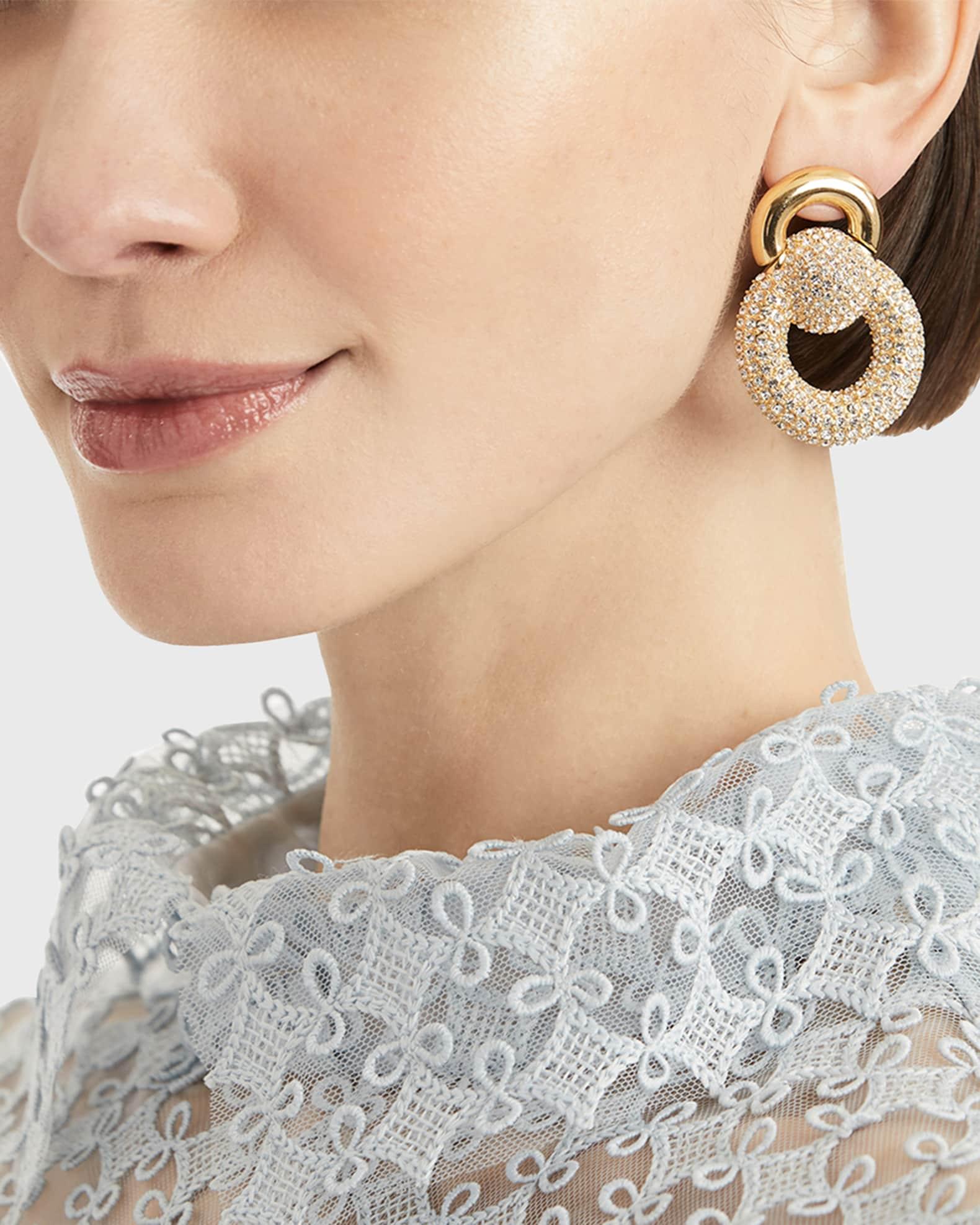 Rhinestone Drop Earrings Product Image