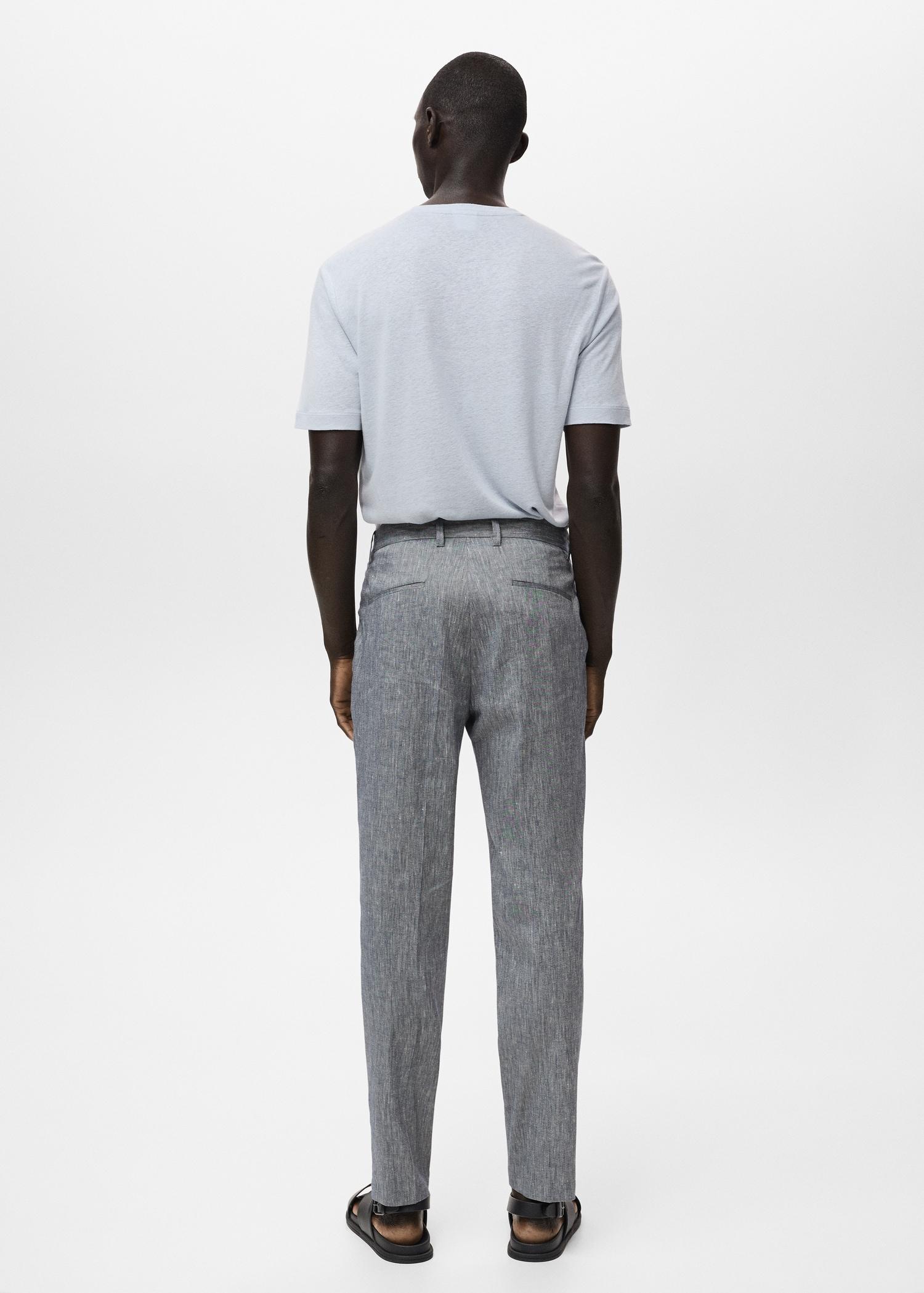 Slim fit linen pants - Men | MANGO USA Product Image