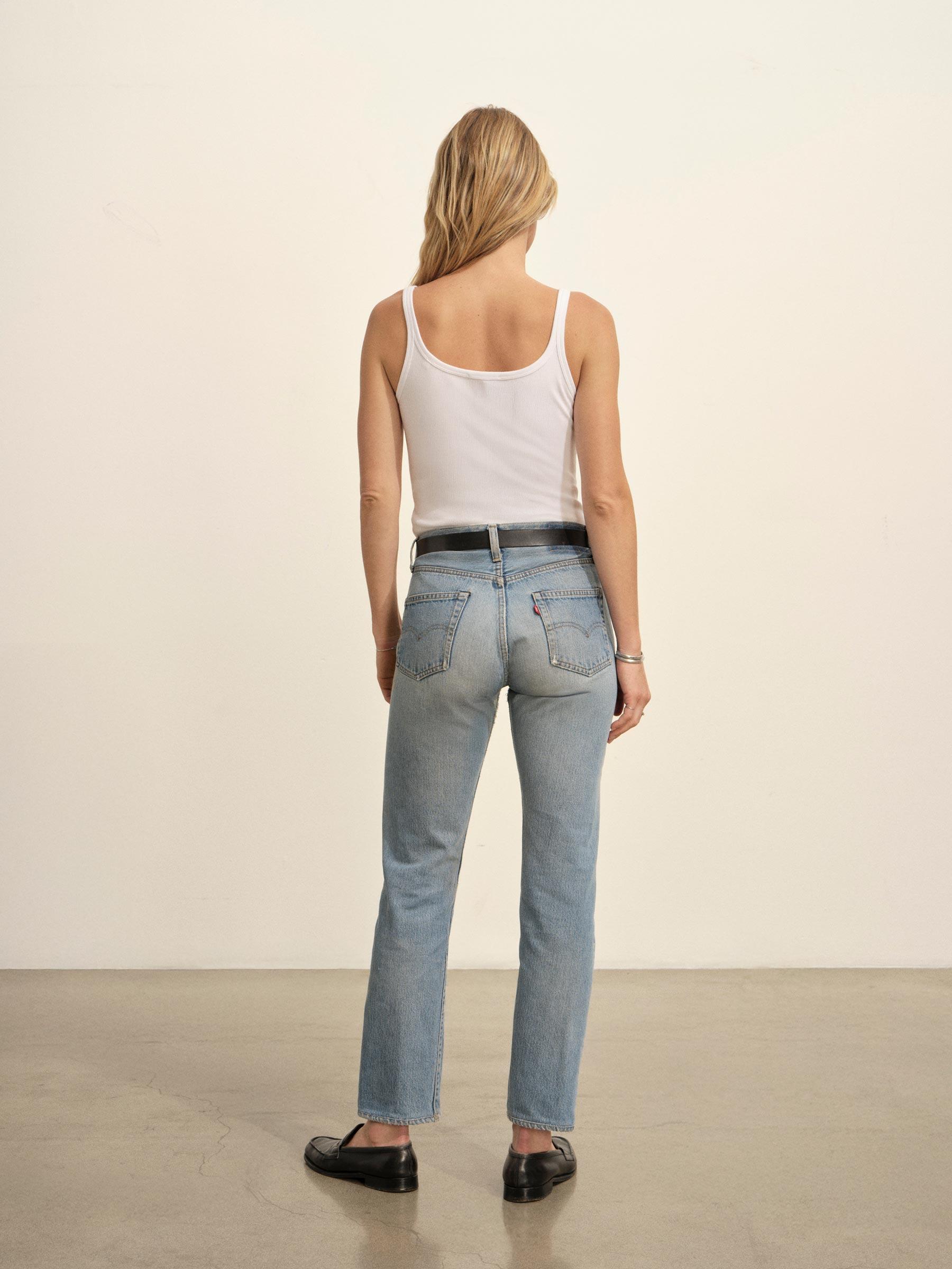 White Surplus Rib Scoop Neck Tank Product Image