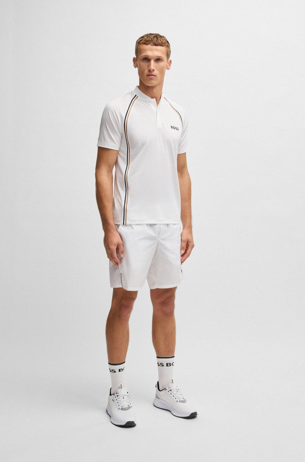 Active slim-fit polo shirt in super-stretch mesh Product Image