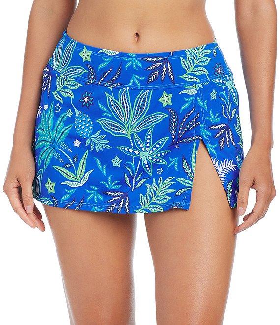 Bleu Rod Beattie Desert Bloom Floral Print High Waist Skirted Swim Bottom Product Image