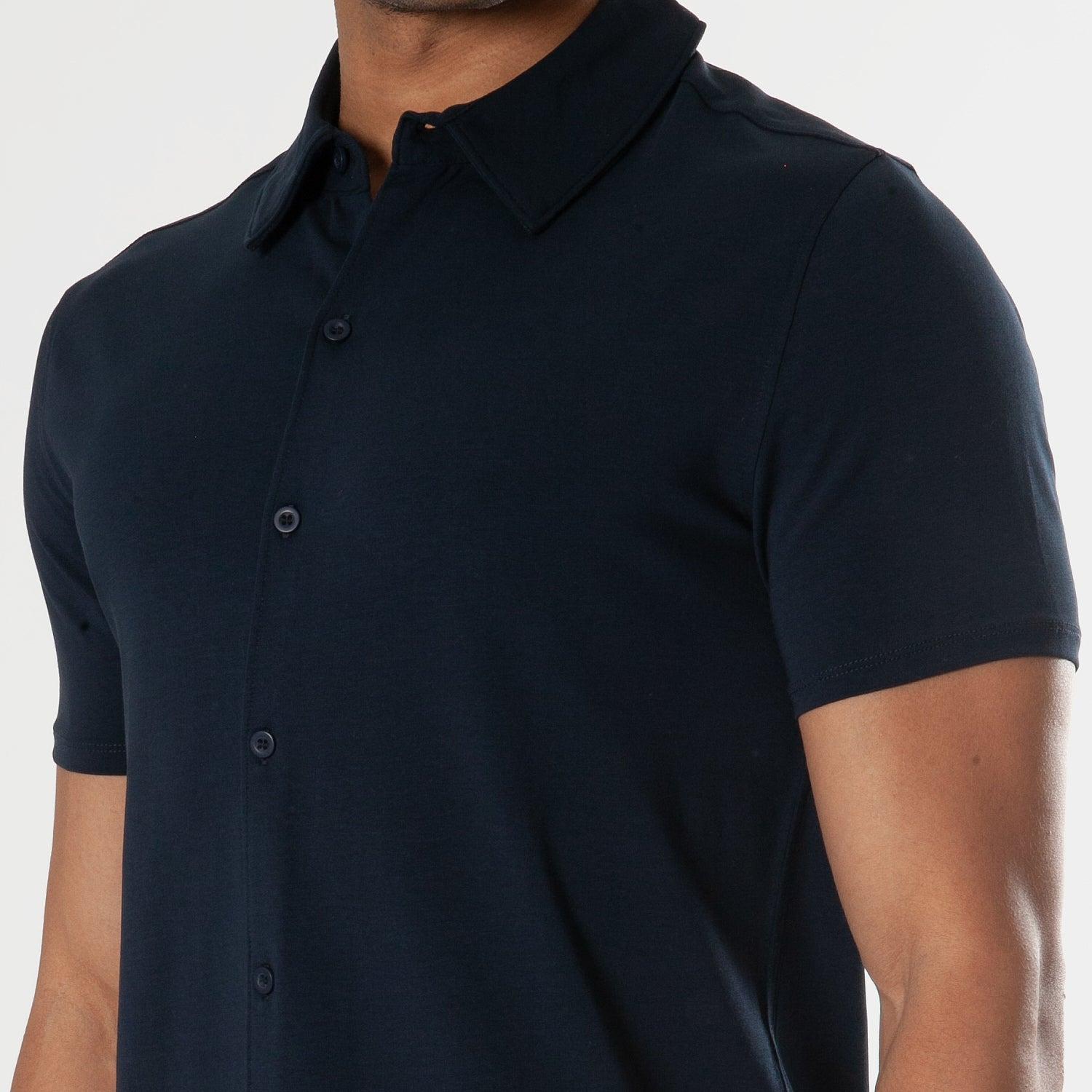 Navy Short Sleeve Knit Shirt Product Image