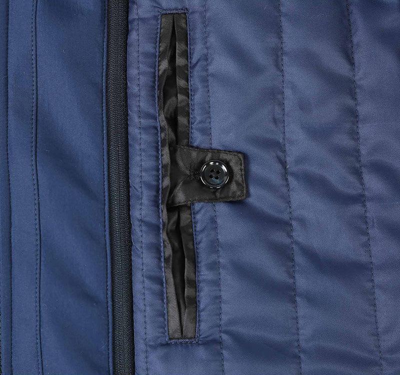 (40R) Navy Slim Fit Wool Blend Coat Product Image