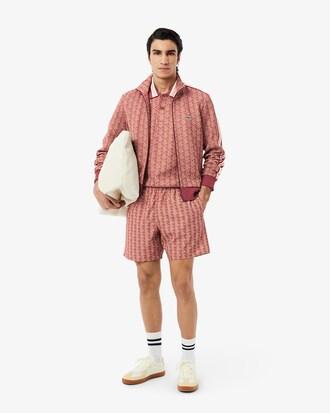 Mid Length Monogram Print Swim Trunks Product Image