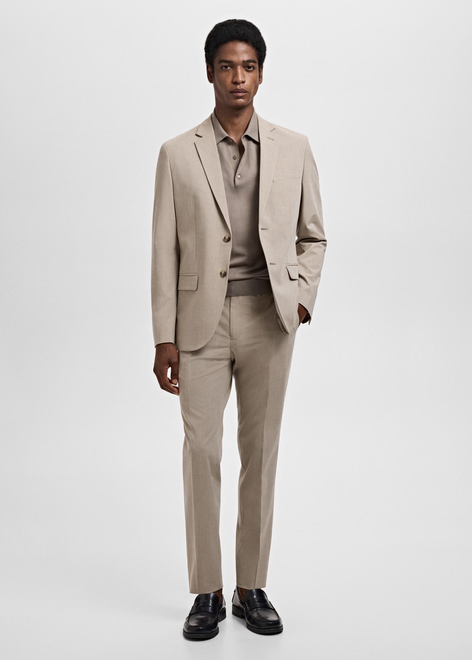 Stretch fabric super slim-fit suit trousers - Men | MANGO USA Product Image