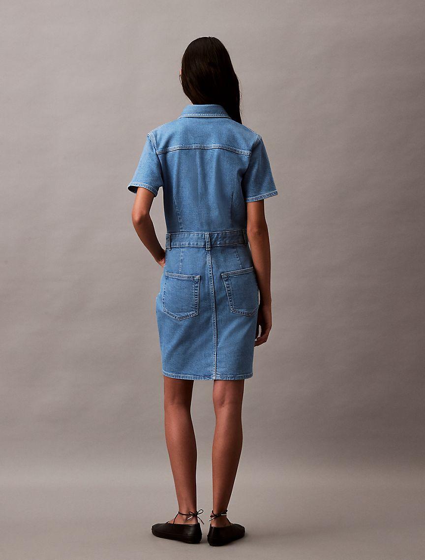 Denim Trucker Dress Product Image