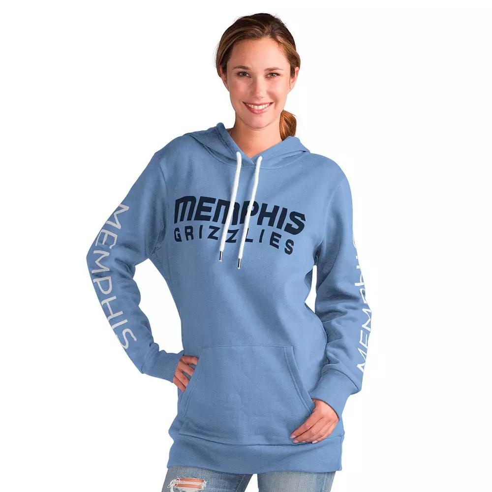 Women's G-III 4Her by Carl Banks Light Blue Memphis Grizzlies Base Coach Pullover Hoodie,  Product Image
