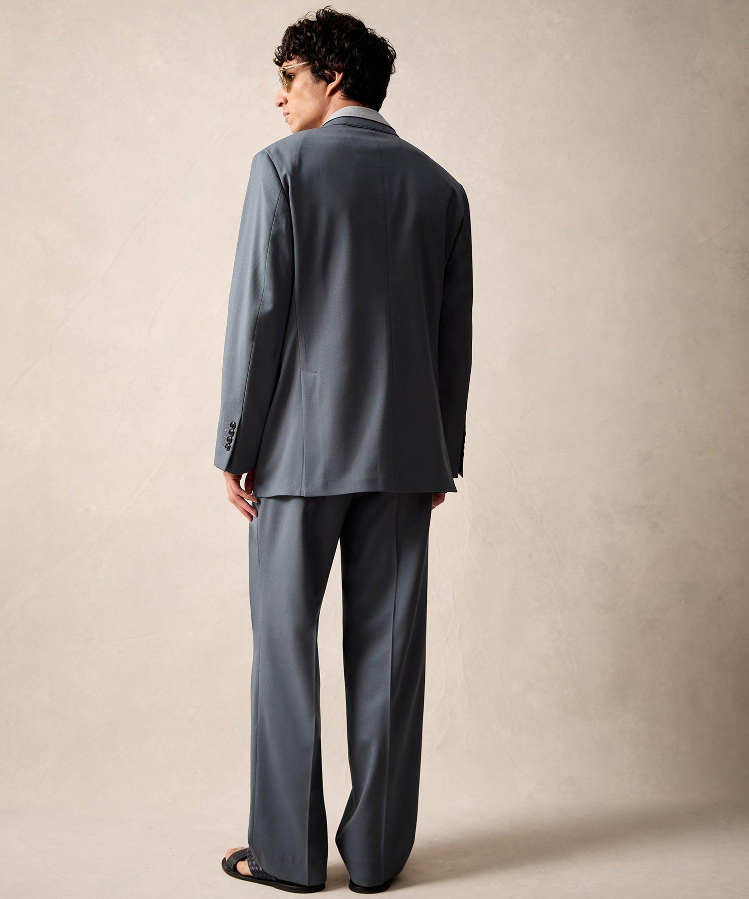 Italian Gabardine Wythe Jacket in Steel Blue Product Image