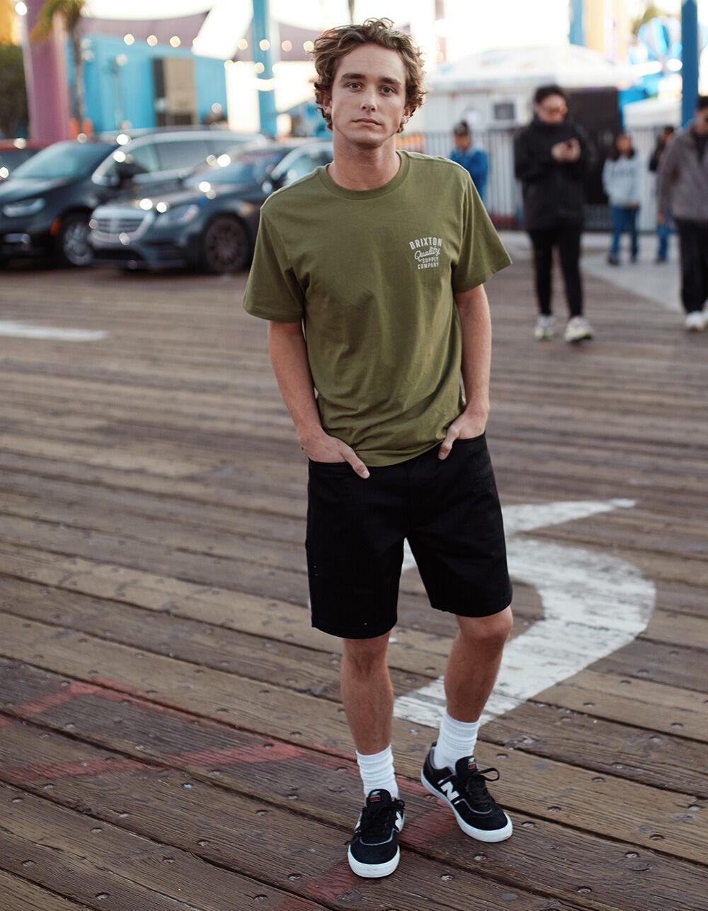 BRIXTON Carpenter Utility Stretch Mens Shorts - BROWN GOLD Product Image