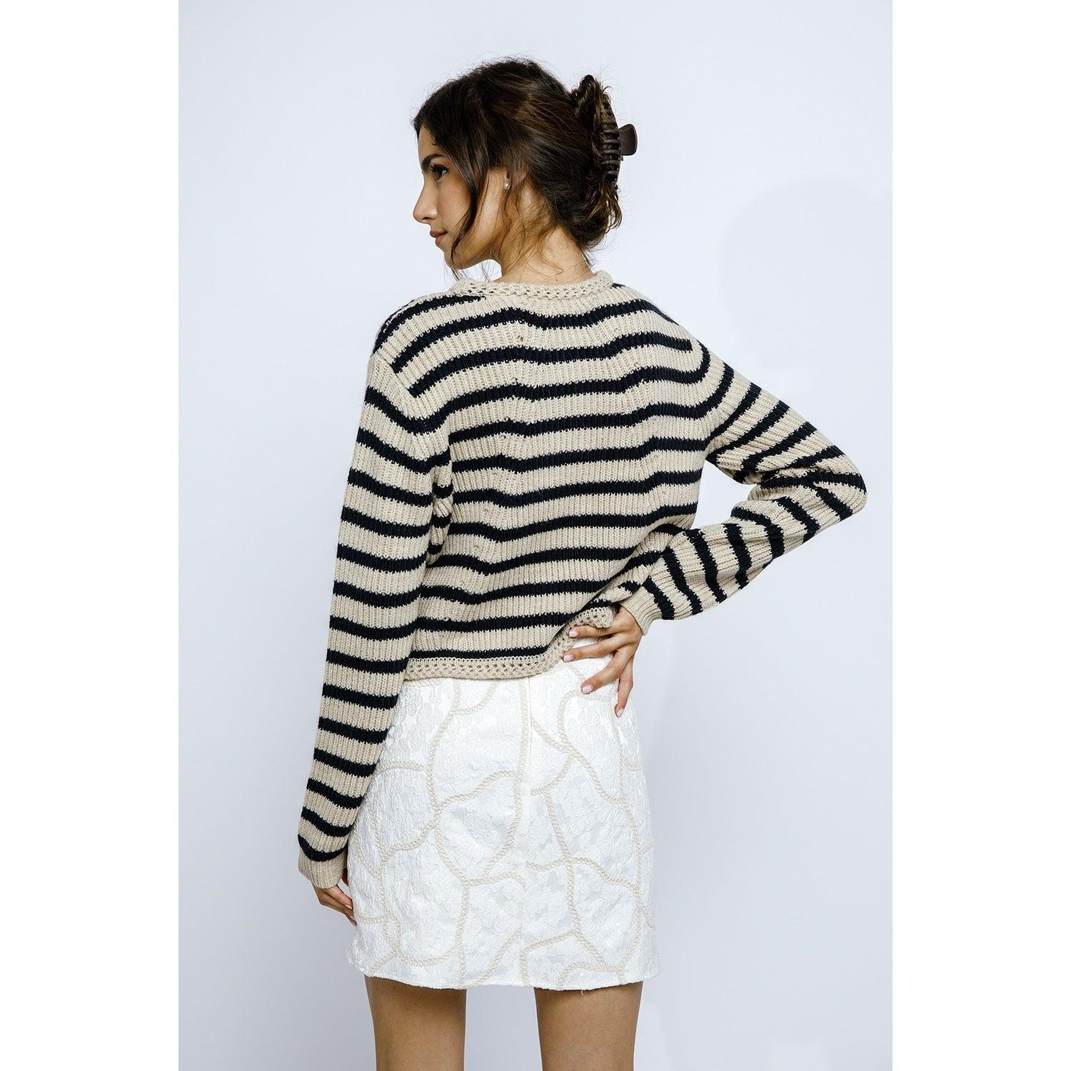 Nautical Striped Cardigan Product Image