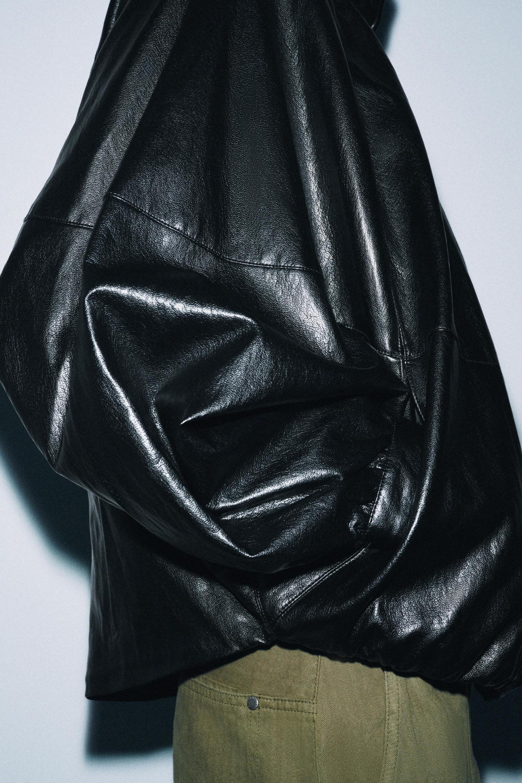 ZW COLLECTION FAUX LEATHER BOMBER JACKET Product Image