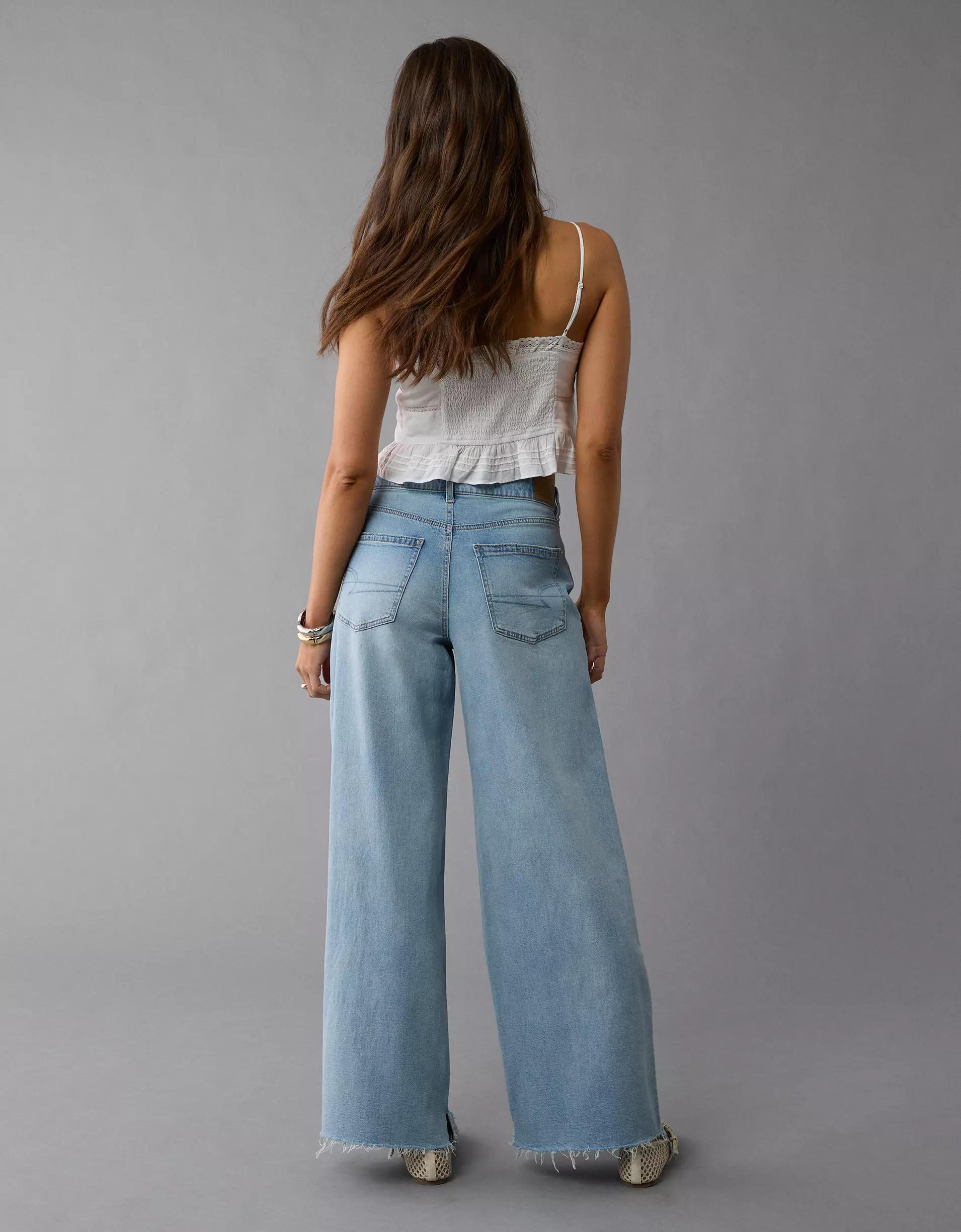 AE Strigid Super High-Waisted Ultra Wide-Leg Jean Product Image
